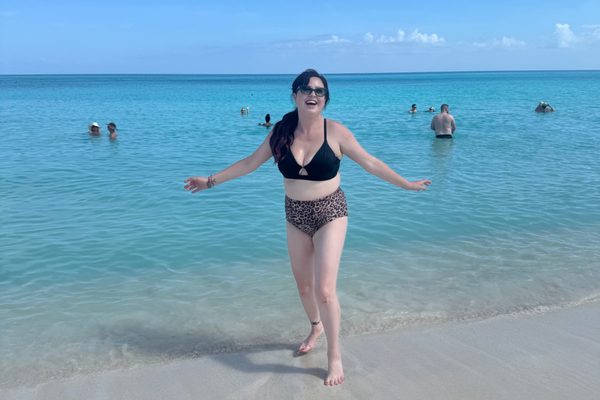 Enjoying the beach on vacation